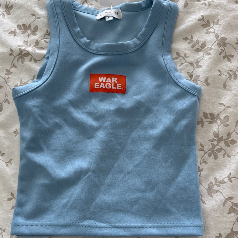 Scarlet & Gold Light Blue "War Eagle" Tank Top